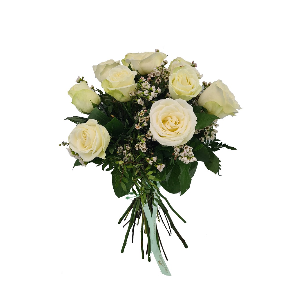 buchet 11 trandafiri albi (2)