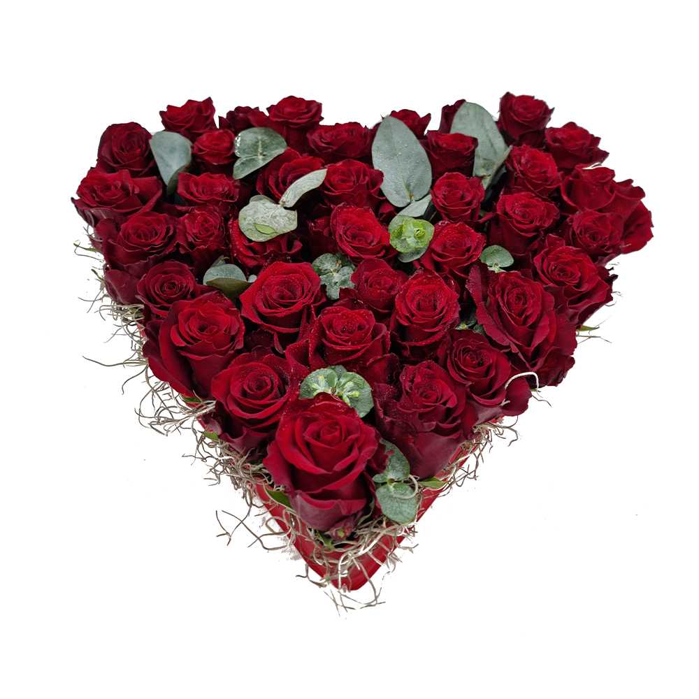 Passion – inima 27 trandafiri rosii (2)