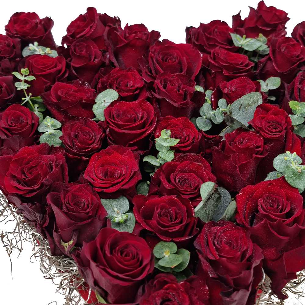 Passion – inima 27 trandafiri rosii (3)