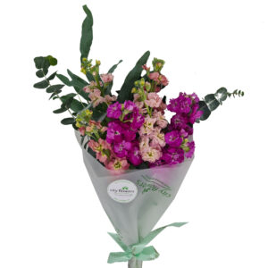 Buchet 7 mathiola roz